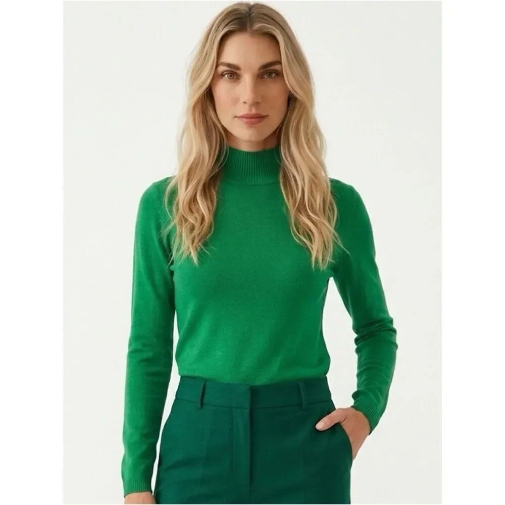 METRIC KNITS | NEW Jolly Green Turtleneck Sweater Women’s Size Small